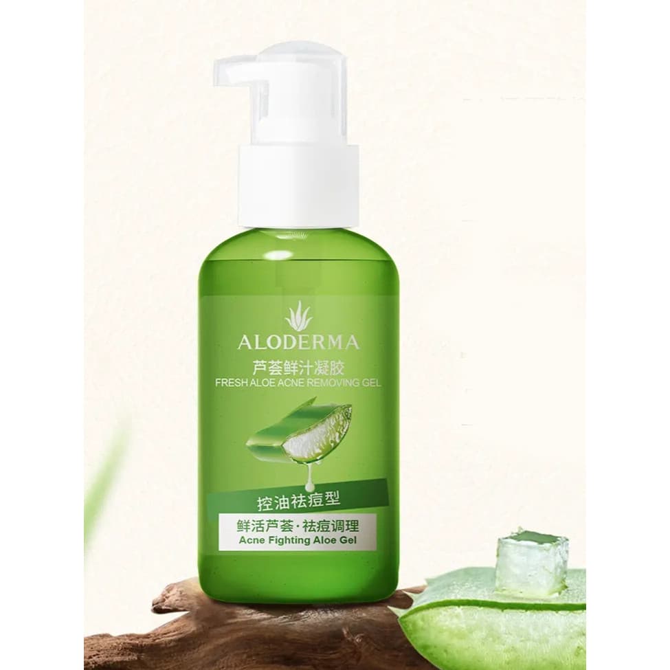 Ailudema Aloe Vera Suco Fresco Gel 100g Controle de Óleo Tipo Remoção de Acne Hidratante Marcas de Acne