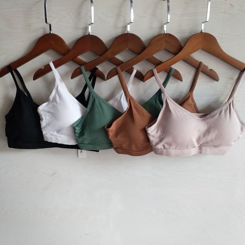 Cauda bens roupa interior de algodão puro feminino sem fio bonito sutiã traseiro seios pequenos reunir estudantes do ens