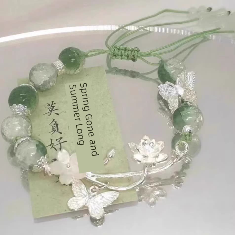 pulseira masculina pulseira Pulseira de liga Qingqingzi estilo chinês pulseira antiga estilo chinês pulseira frisada ins