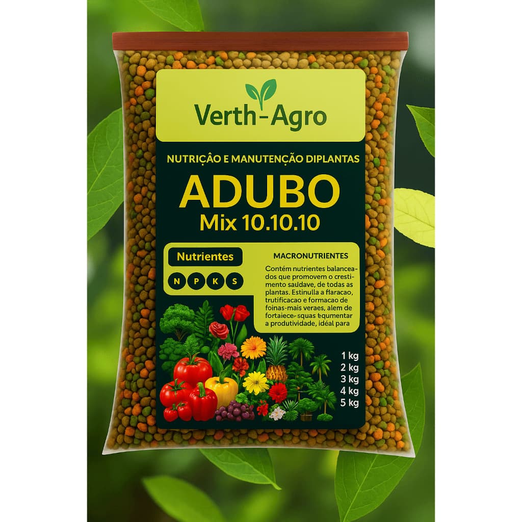 Adubo e Fertilizante Para As Plantas NPK 10-10-10 Universal | 5kg - 10kg -15kg - 20kg - 25kg
