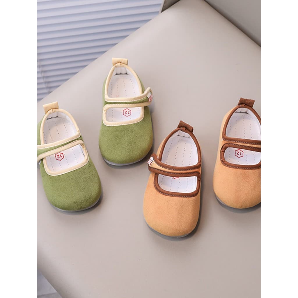 Bebê criança sapatos primavera outono 1-2 anos de idade sapatos de pano do bebê 0-1 anos de idade sola macia casa sapato