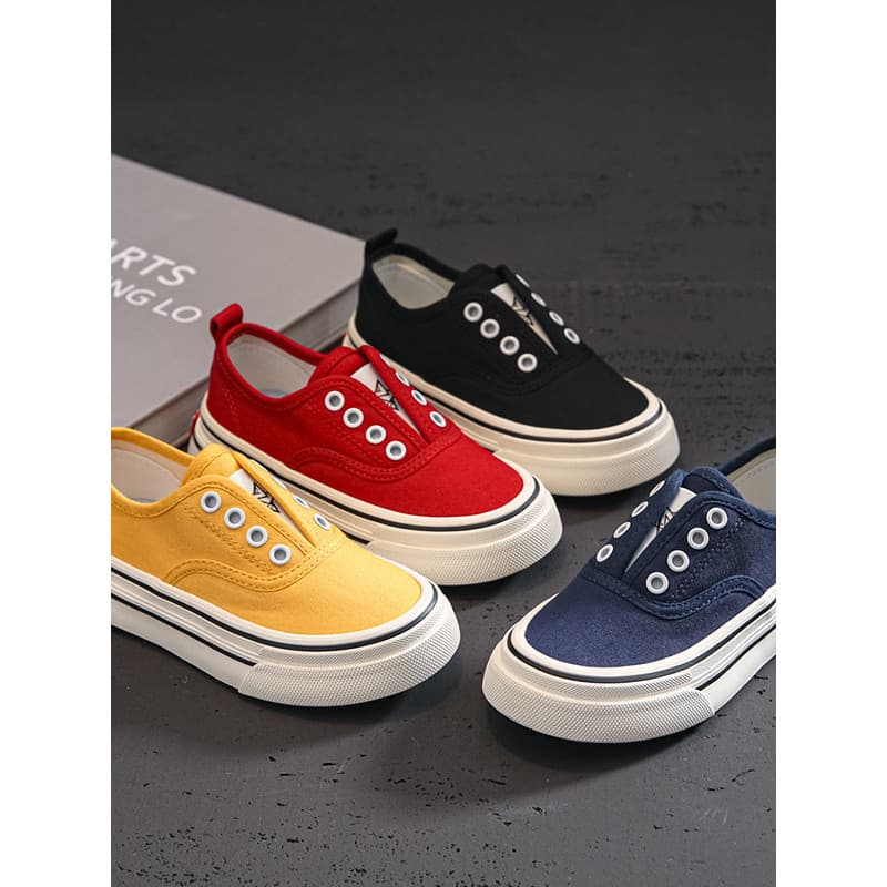 Crianças sapatos de lona meninas sapatos deslizamento-em sapatos de pano do bebê 2026 primavera outono meninos tênis res