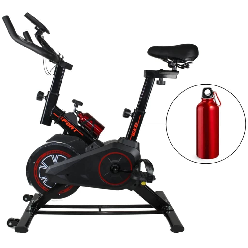 Bicicleta Ergométrica Spinning com Visor de LED Academia em Casa Bike para Cárdio Fitness + Garrafa Squeeze