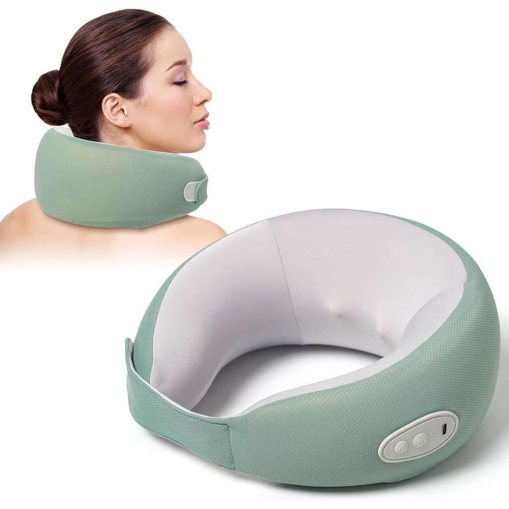 Massageador de Acupressão para Pescoço e Ombros - Almofada de Massagem Cervical Recarregável para Pescoço e Braços Fe