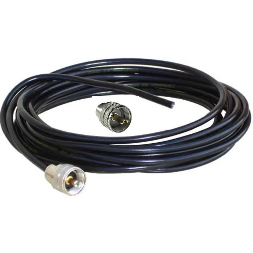 Cabo Coaxial Rg58 Data Link 2conector 10m Adaptador Baofeng