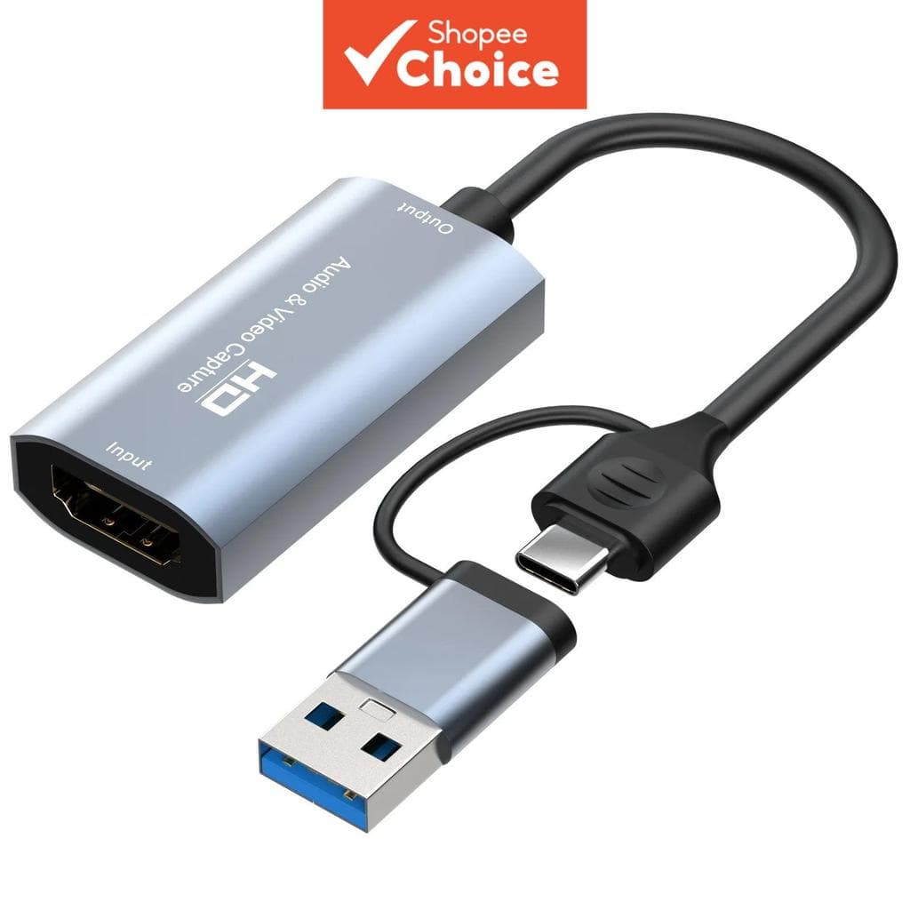 Placa de Captura de Vídeo HDMI 4K para USB/USB C - Gravador para PS5, Switch, Xbox, Áudio - Sistema Profissional