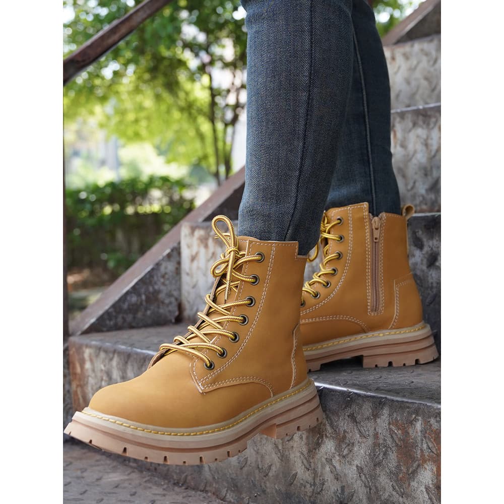 Verão de alta qualidade moda ruibarbo botas Martin botas de trabalho botas curtas Kick não Bad Retro masculino de sola g