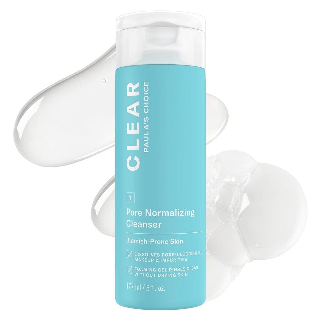Paula's Choice CLEAR Pore Normalizing Facial Cleanser, Sabonete Facial Diário para Acne, Limpador Facial com Ácido Salic