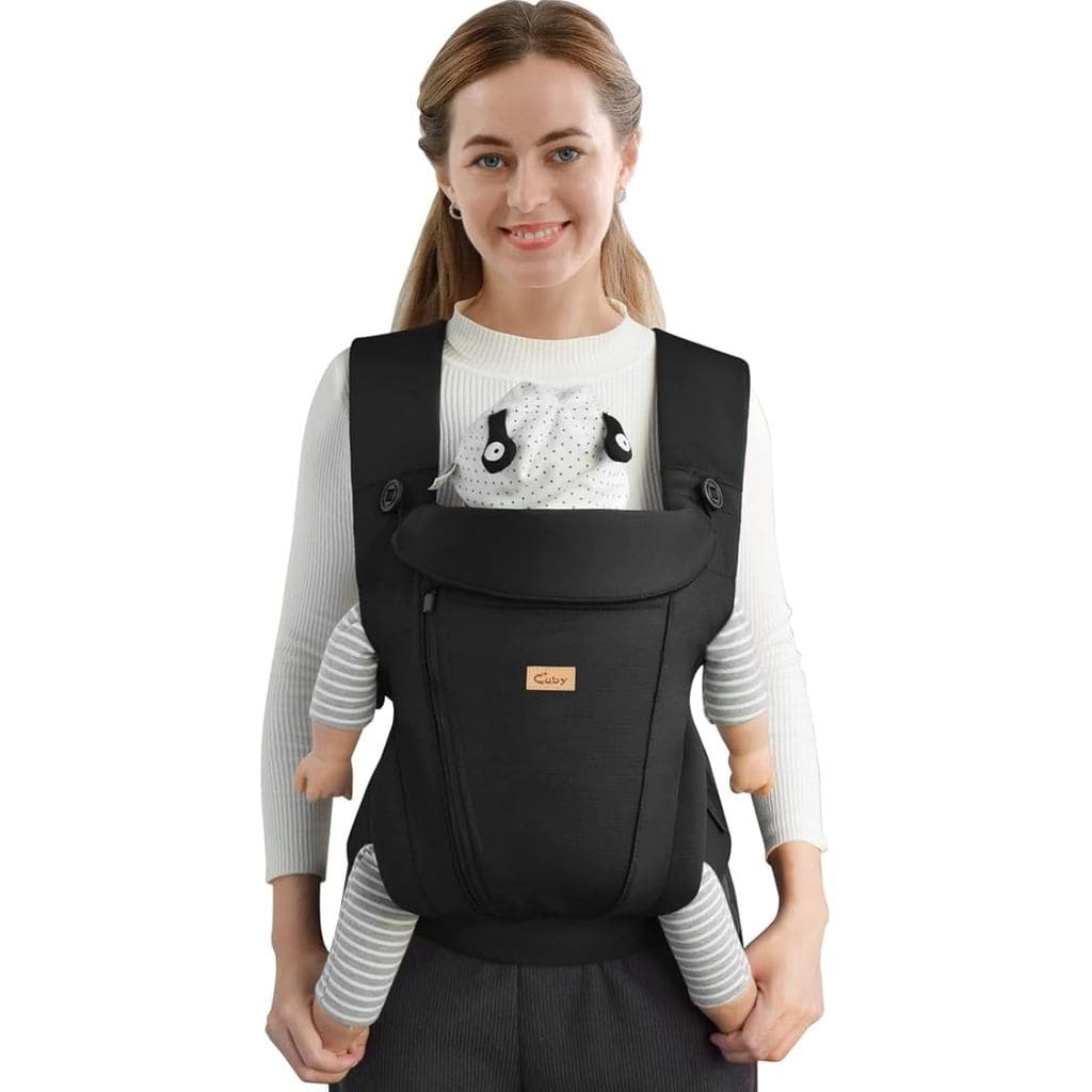 Porta-bebês CUBY para recém-nascidos, tipo canguru ergonômico com zíperes estruturados, para bebês a partir de 6 meses,