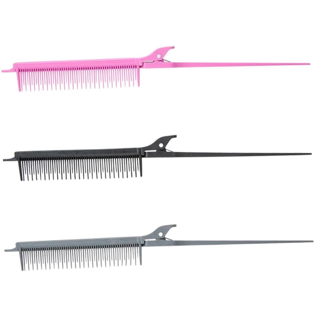Conjunto de 3 pentes de fibra de carbono para mulheres, para divisão e coloração de cabelo, ferramenta de cabeleireiro l