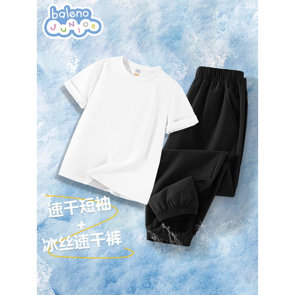 Benilo meninos terno de verão crianças esportes camiseta de manga curta 2026 novo estilo crianças calças de secagem rápi