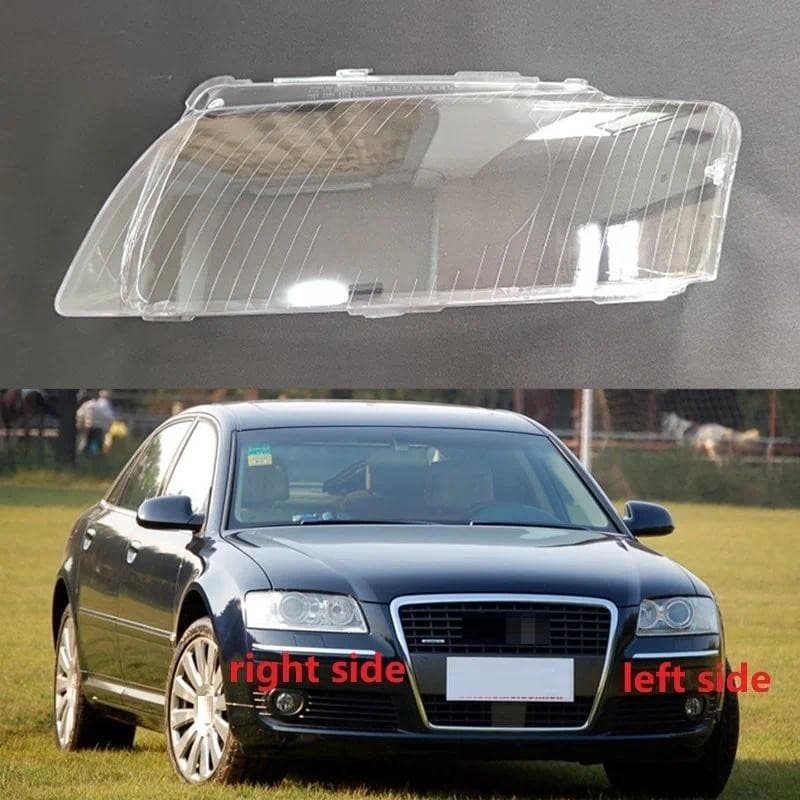 Para Audi A8 D3 2004 2005 2006 2007 2008 2009 2010 Tampa Do Farol Carro Abajur Transparente Lâmpada Shell Vidro Lensauto