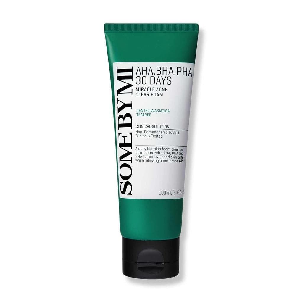 SOMEBYMIAHABHAPHA30DaysMiracleAcneClear – 3.38oz, 100ml – Sabonete Facial Coreano para Acne, para Limpeza e Clareamento