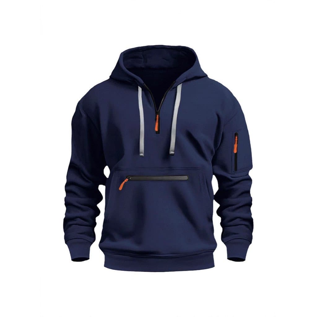 Cross-Border tamanho grande primavera outono inverno lazer esportes Multi-zíper braço bolso moletom masculino pulôver ca