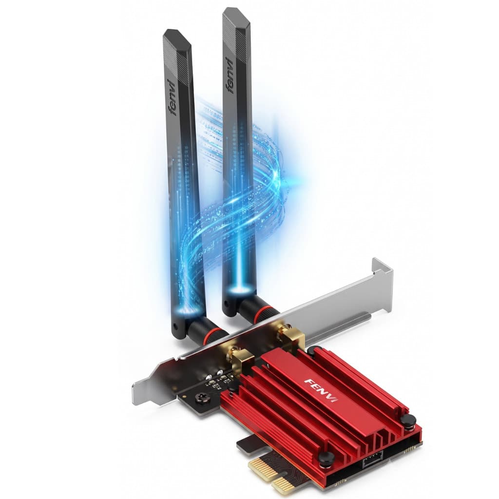 Placa WiFi 6E Fenvi AXE3000 Intel AX210 PCIe Bluetooth 5.3 Nota Fiscal