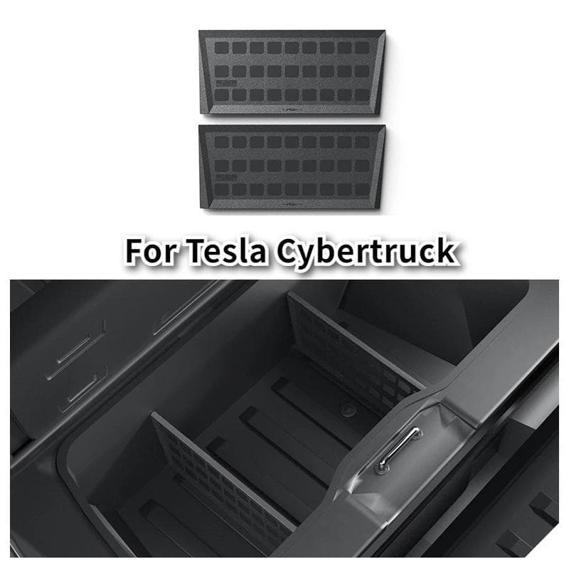 Para Tesla Cybertruck 2025 Balde Traseiro Inferior Partição De Armazenamento 2 Pçs Tronco Organizador Engrenagem Locker