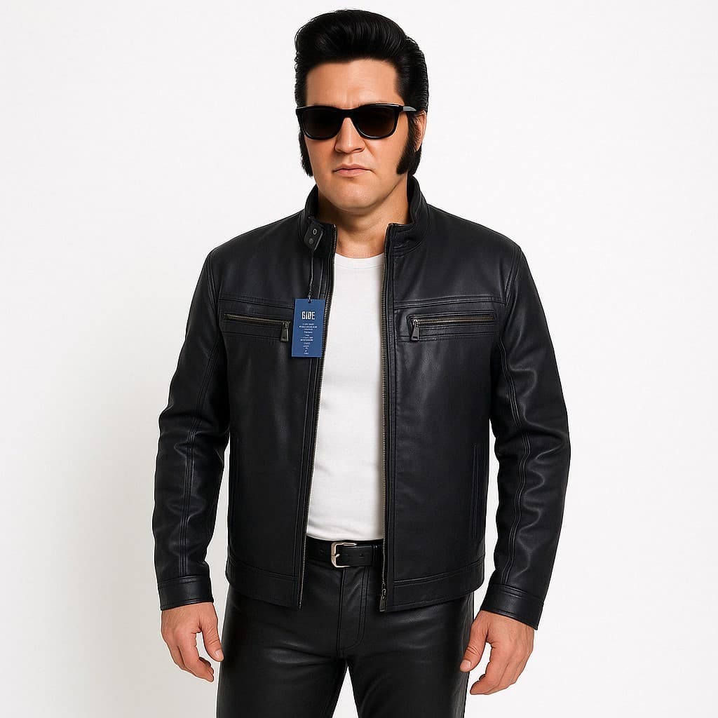 Jaqueta De Couro Masculina Preta Forrada Blusa De Frio Couro Sintético Premium