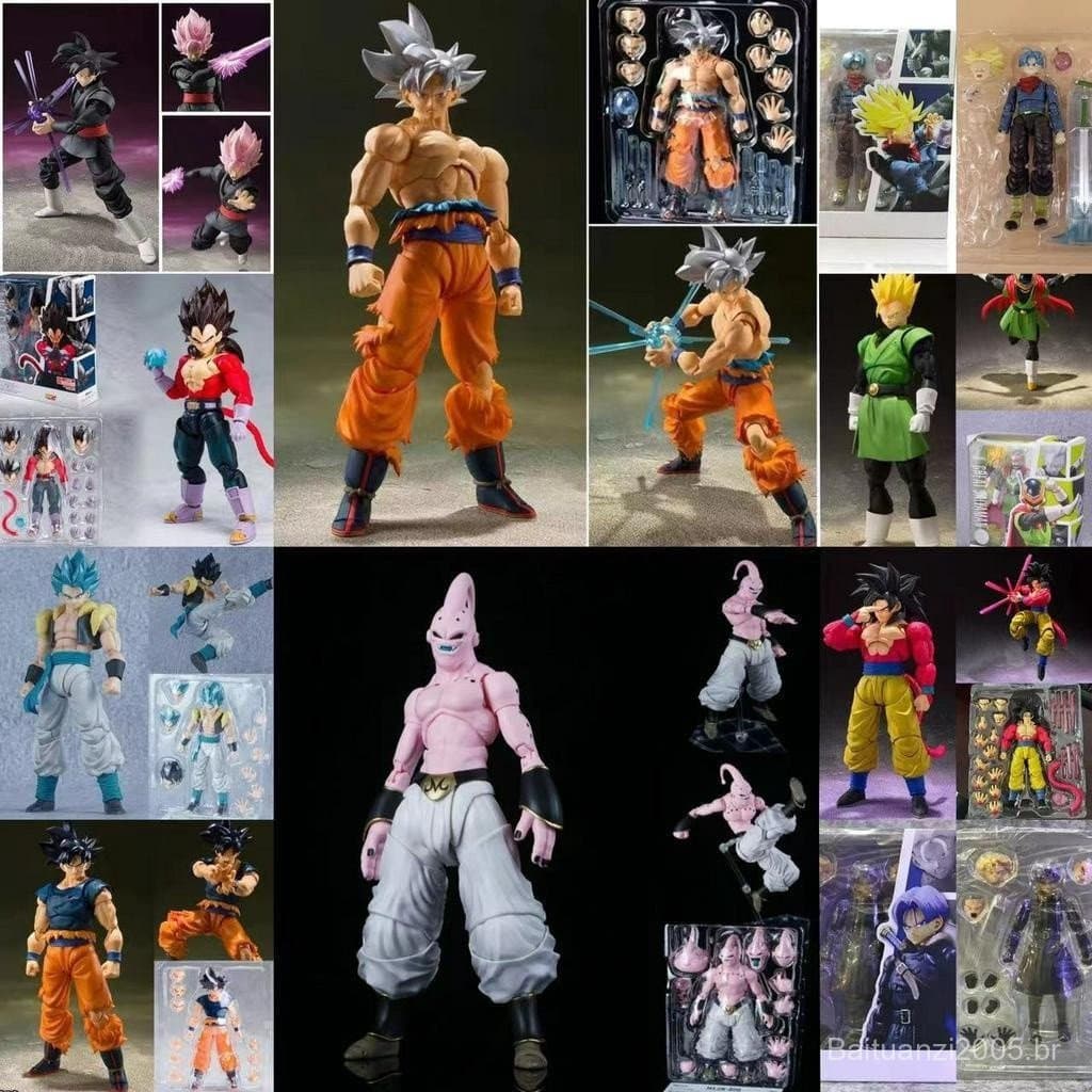 SHF Bonecos Dragon Ball Z Articulados 15 cm Goku/Vegeta /Gohan /Trunks/Android/Kuririn Action Figure 7HY3