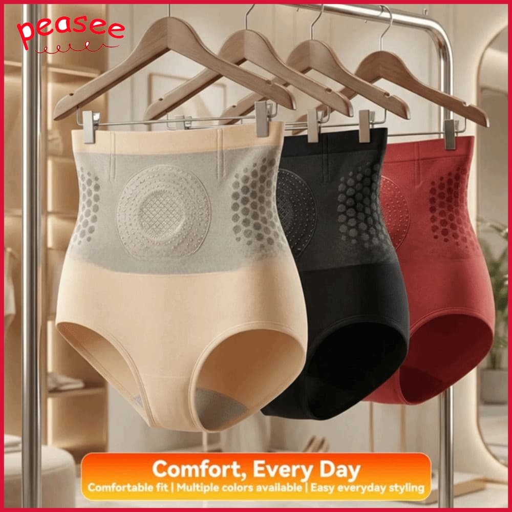 [PEASEE] Roupa Íntima De Compressão , Shorts De Escultura Sem Costura De Cintura Alta , Modelador De Contração Abdominal