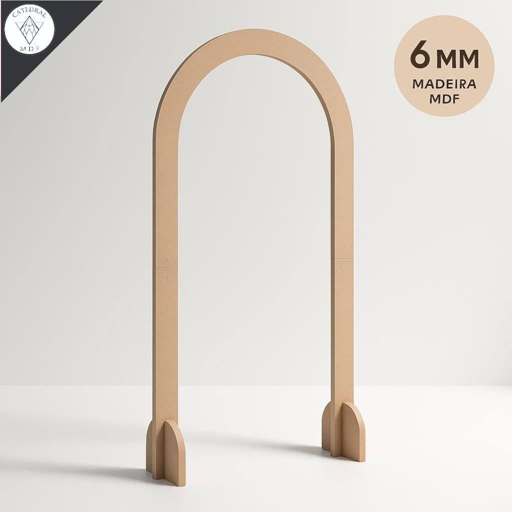 Painel Arco Romano Mdf Cru Decoração De Festa Pegue e Monte Desmontável Tamanho G BLACK FRIDAY DECOR BLACK