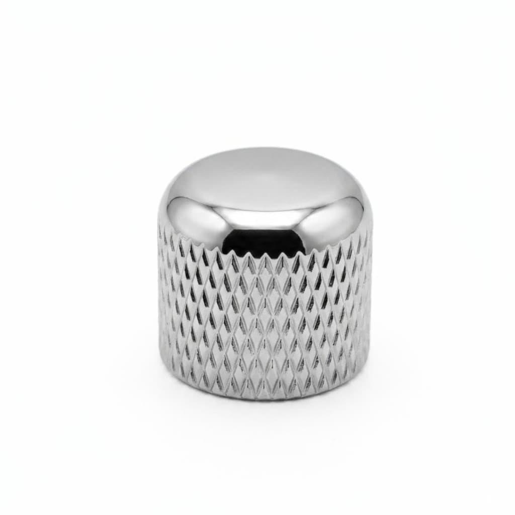 Knob Push-On De Pressão Metal Thida Para Guitarra e Contra Baixo Cromado Thida Super Oferta