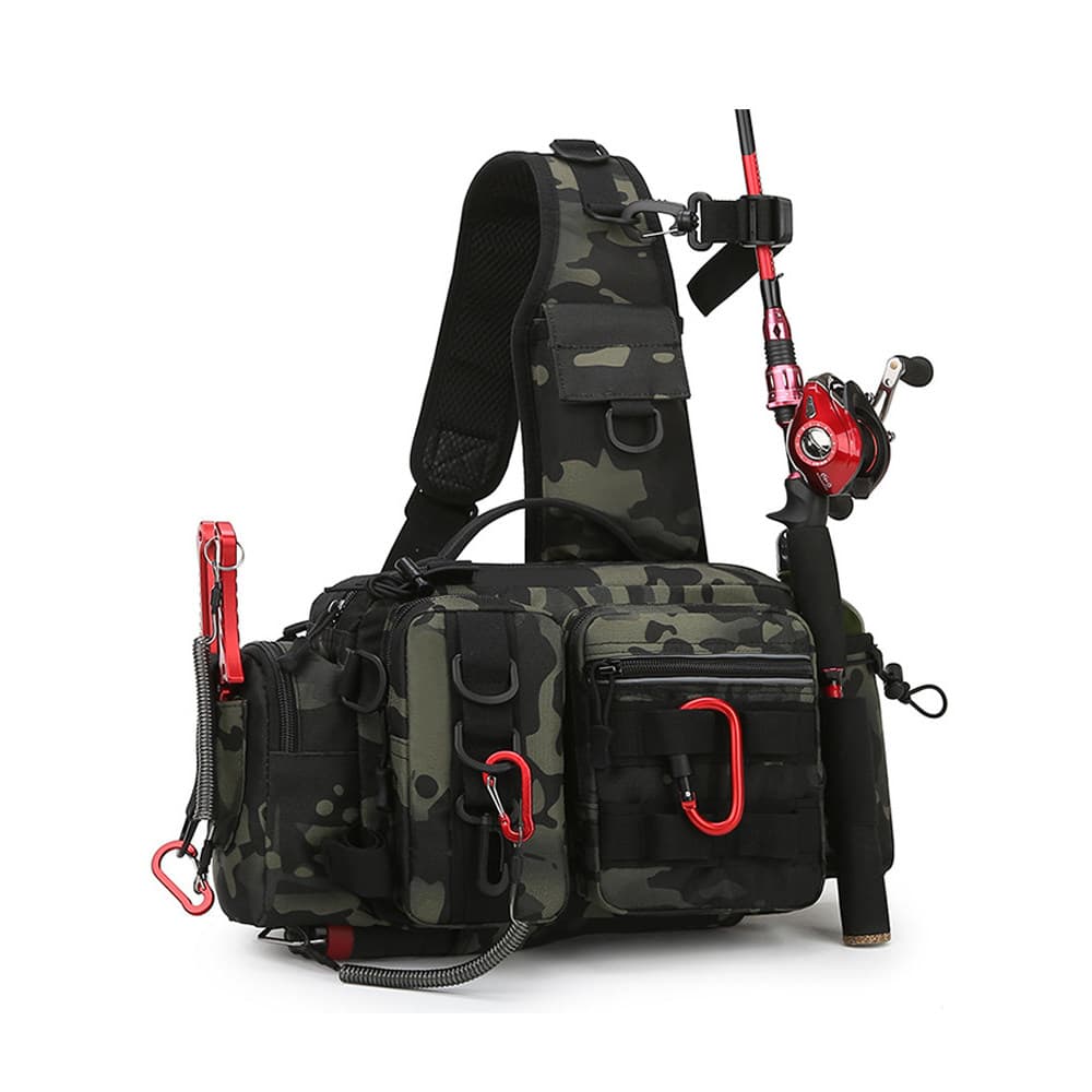 Bolsa de isca multifuncional bolsa de cintura bolsa de peito de ombro masculina grande mensageiro de p