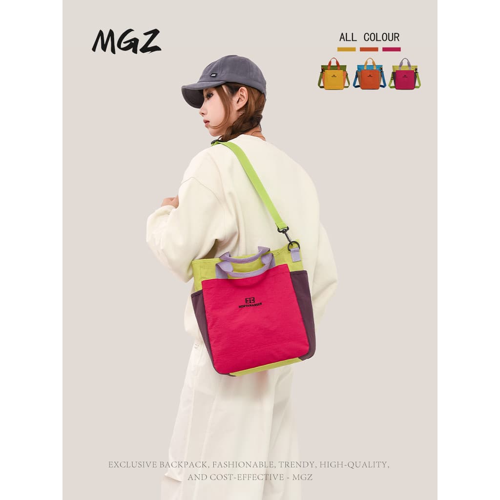 MGZ novo estilo de moda ao ar livre multifuncional mochila menina grande capacidade dopamina contraste cor alta qualidad