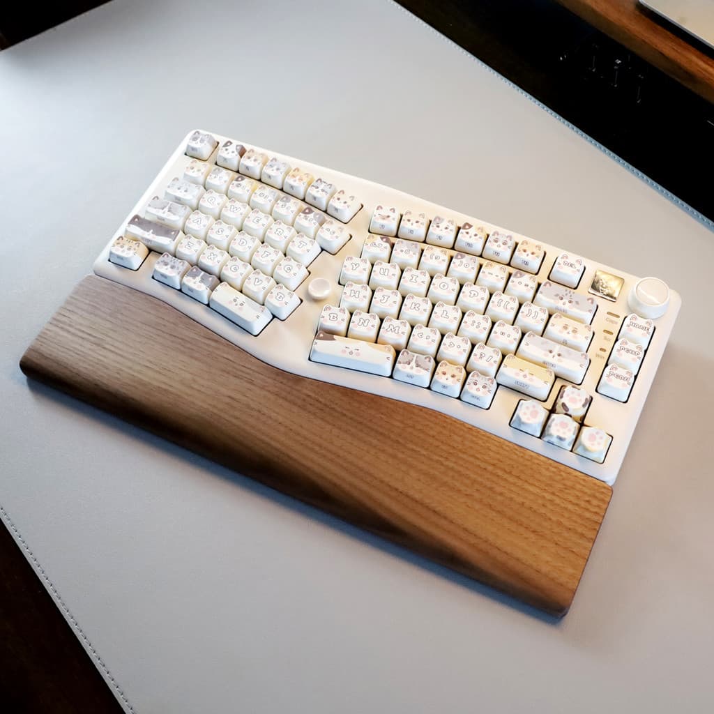 LeobogA75 Alice Teclado Descanso Hi75 Hi8 hi98 Teclado Sólido Noz Descanso de Palma Almofada de Pulso