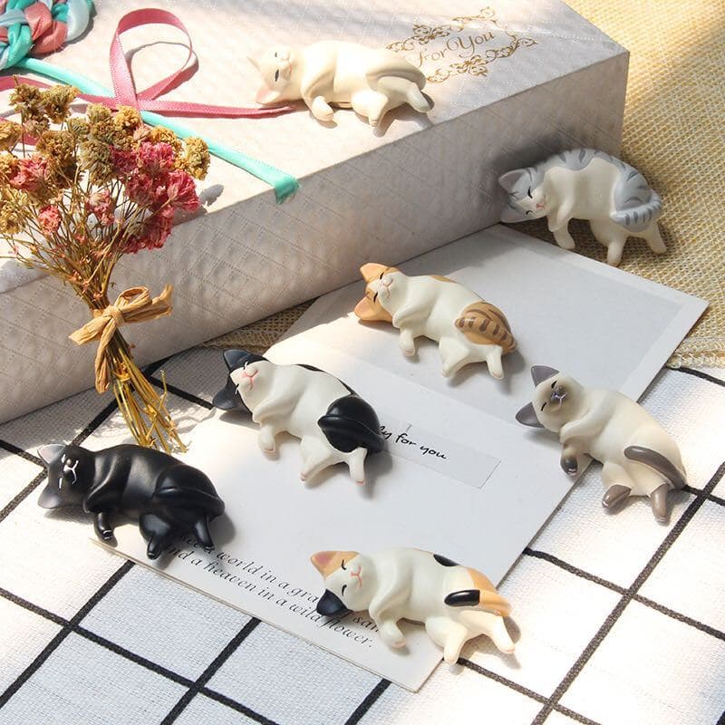 Bonito criativo gato resina geladeira adesivo poderoso ímã tridimensional foto adesivo decorativo magnético pequeno ímã