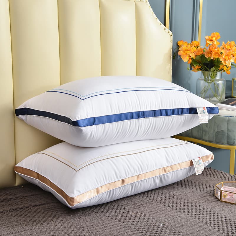 High-End elástico novo estilo travesseiro pena veludo travesseiro bordado tridimensional escovado alto travesseiro prote