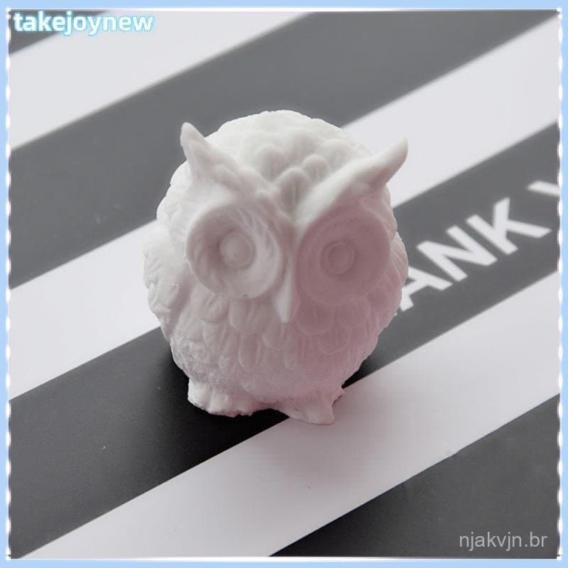 [takejoynewBR] Molde De Vela De Coruja 3D Silicone Para Fazer Velas Moldes De Resina Artesanais DIY Tbr