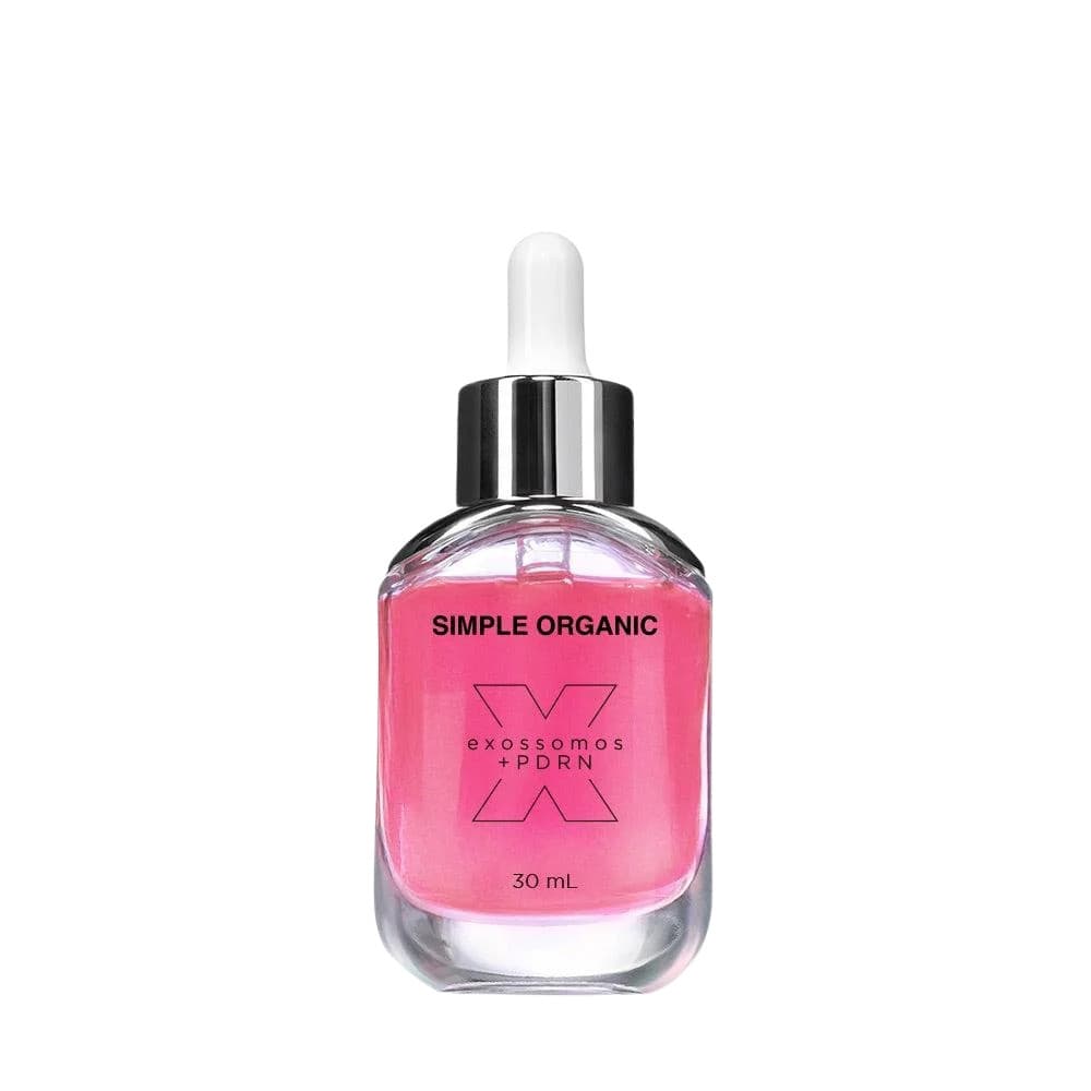 Solução de Exossomos, PDRN e Peptídeos para Pele Firme e Luminosa, Cuidado Avançado da Pele 30ml, Orgânico Simples