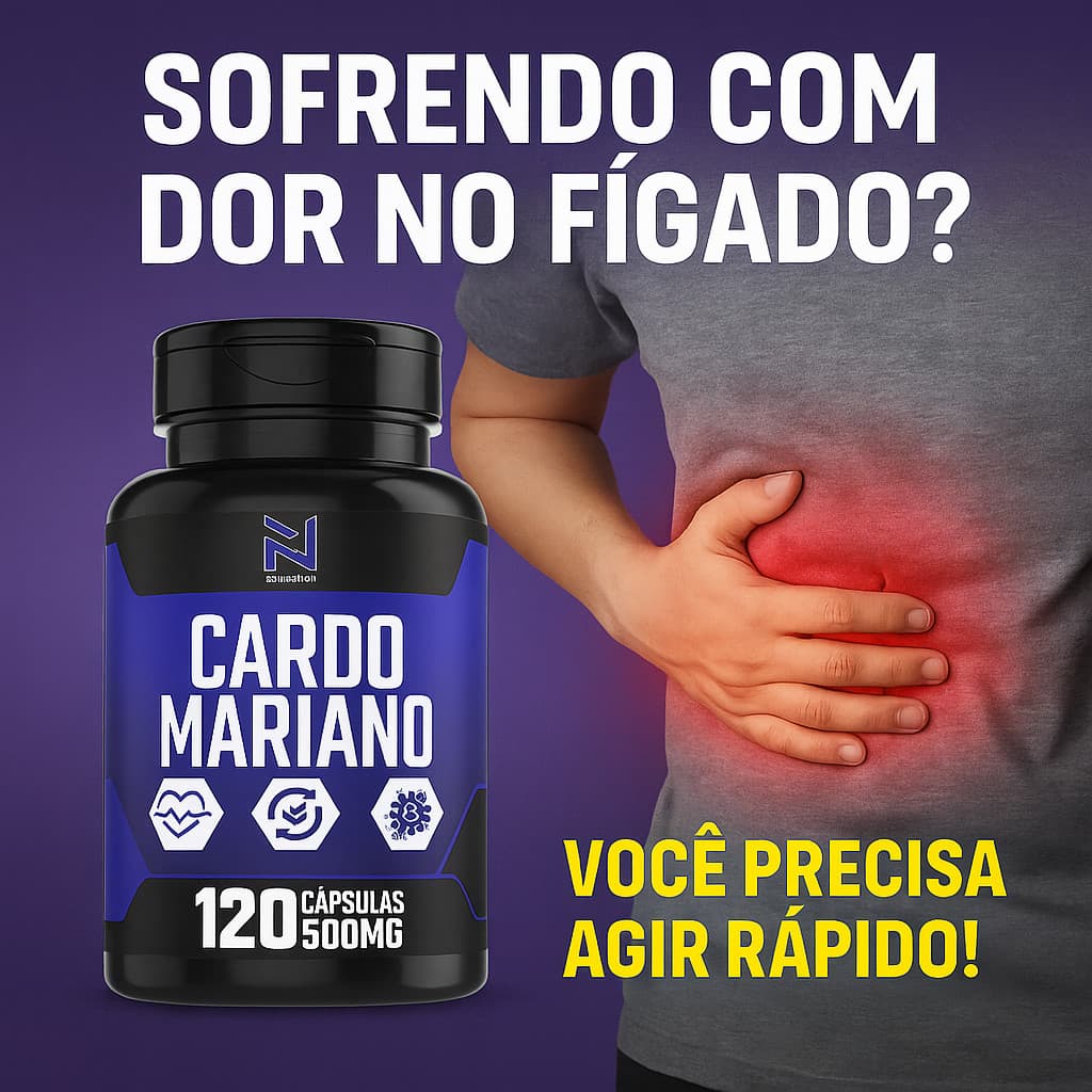 Silimarina Cardo Mariano 500mg 120 Cápsulas Detox Fígado Natural