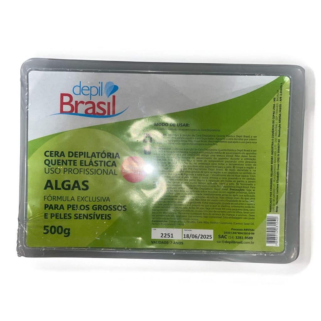 Cera Depilatoria Algas Depil Brasil 500g