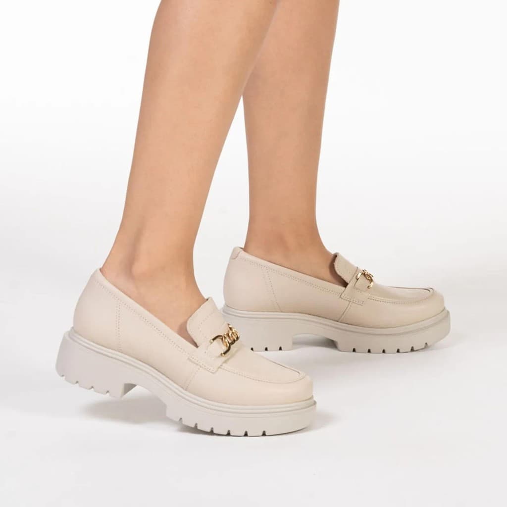 Sapato Mocassim Pegada Fivela Feminino