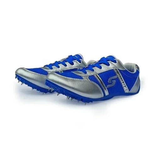Sapatilha de Atletismo Velocidade e Salto com Barreira Azul com Pregos Alta Resistência SS ESPORTES