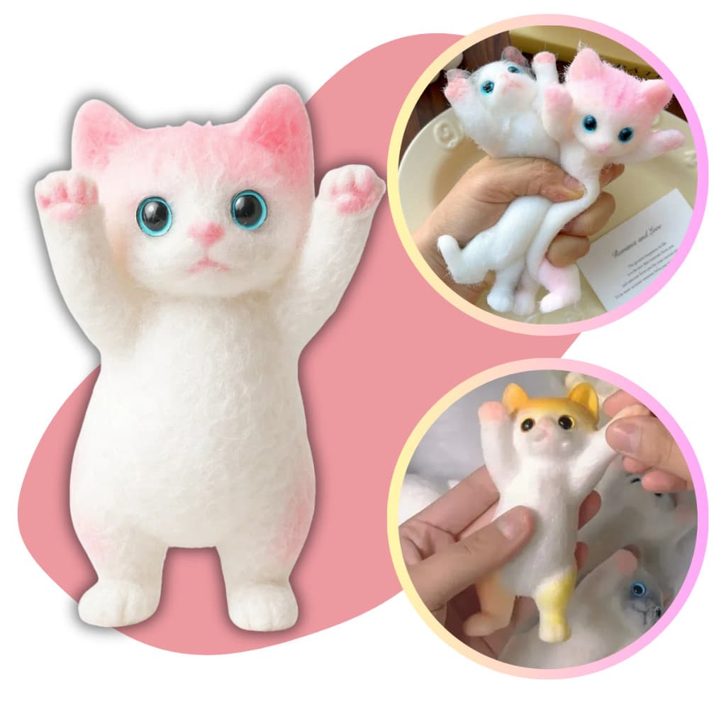 Brinquedo Squishy Gatinho Fofo Antiestresse Para Apertar