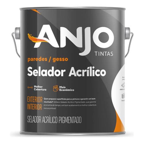 Selador Acrilico Anjo 3,6l Acabamento Fosco Cor Branco