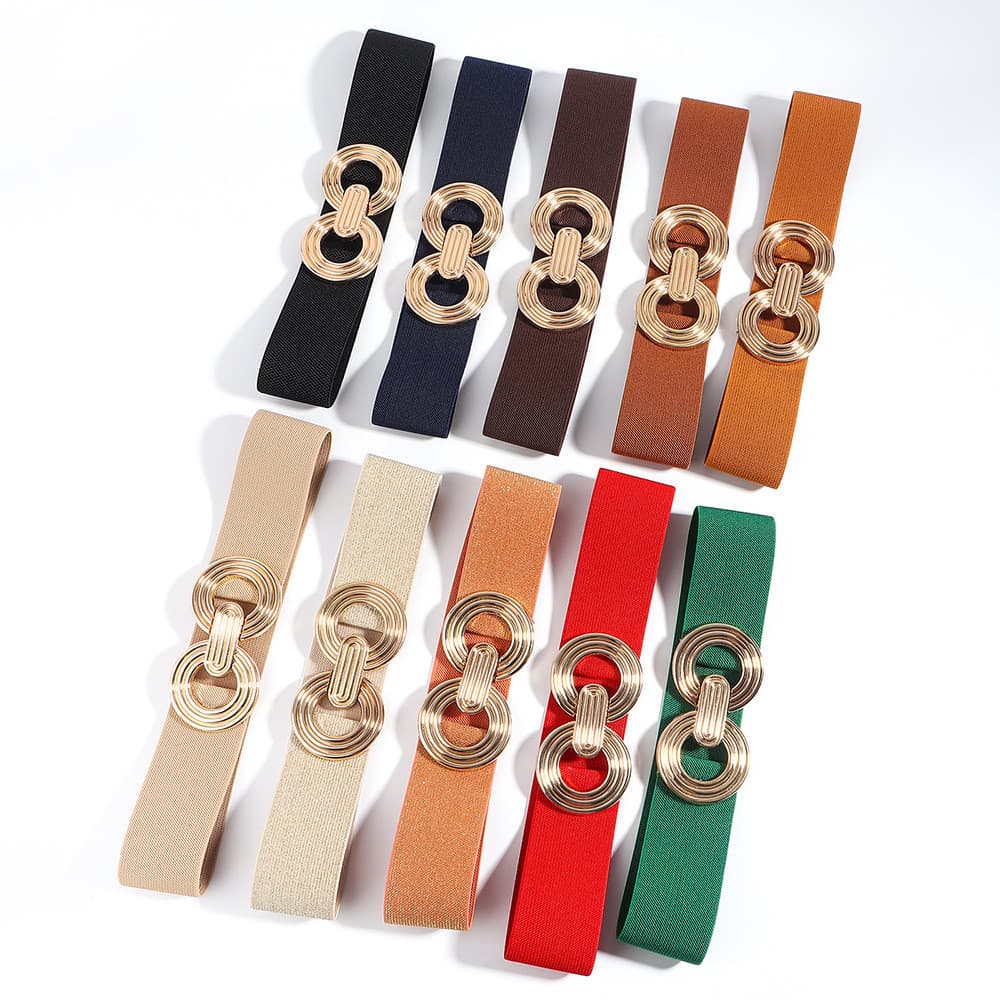 Cinto Feminino Decorativo Elástico Largo Versátil Com Faixa Elástica