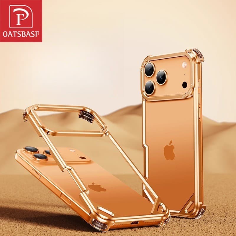 Oatsbasf Metal Airbag telefone case heat dissipação Moldura-Menos Handphone escudo para iPhone 17 Pro Max /Ar