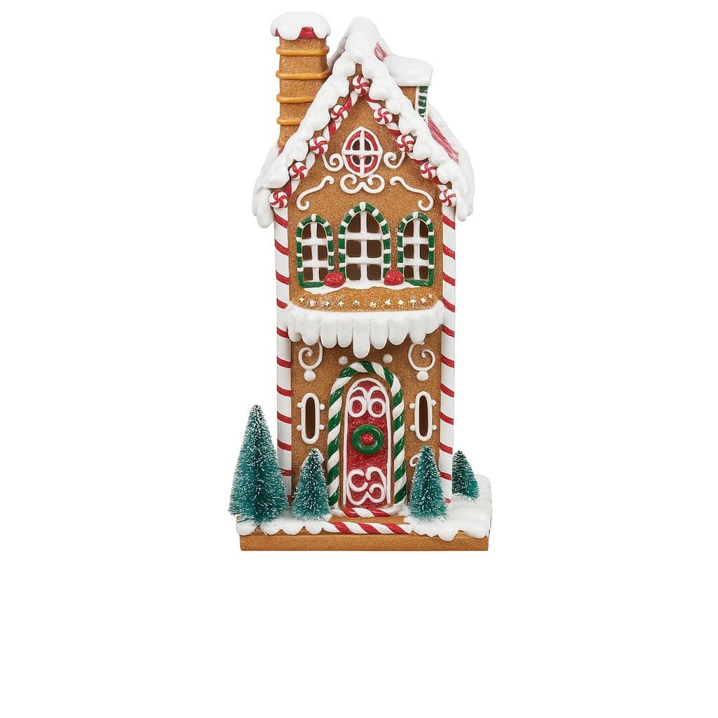 Casinha Gingerbread em Resina com Led 30cm