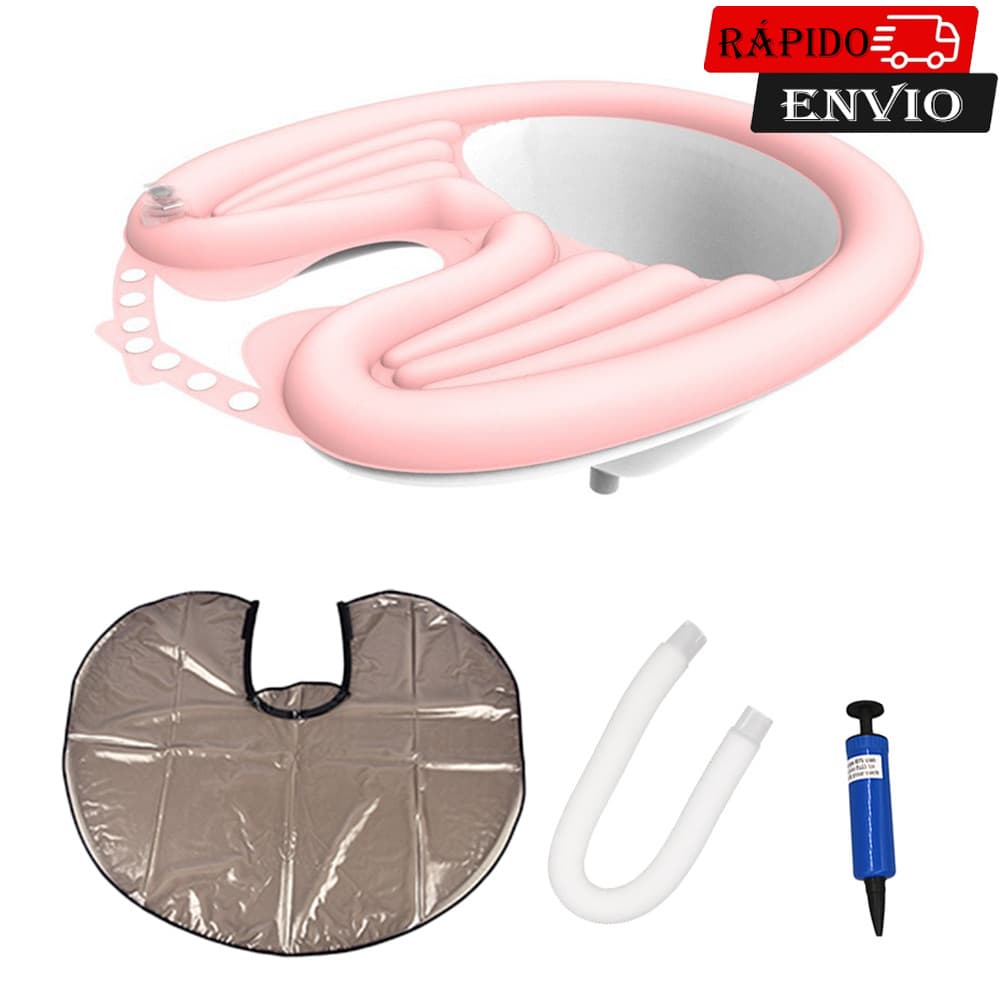 Lavatório de cabelo inflável lavatório de xampu portátil bandeja de lavagem de cabelo xampu médico
