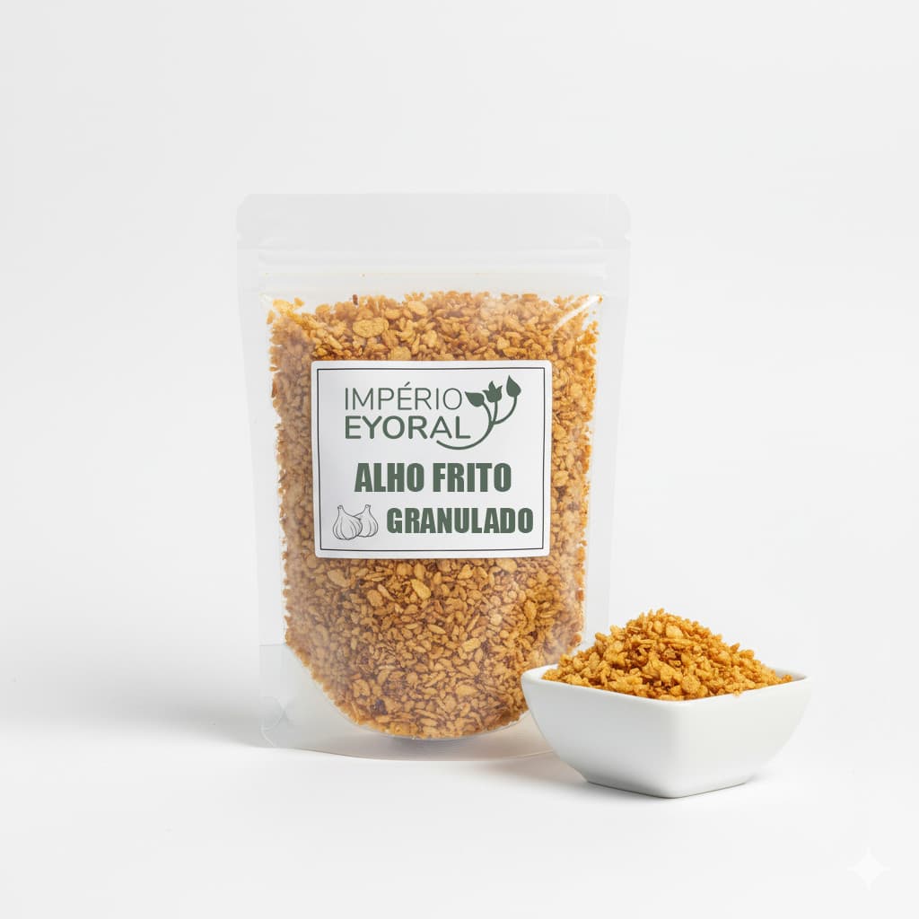 Alho Frito 50G até 1KG (Envio Imediato)  Alho 100% natural Crocância, Aroma e Sabor Pronto para Usar