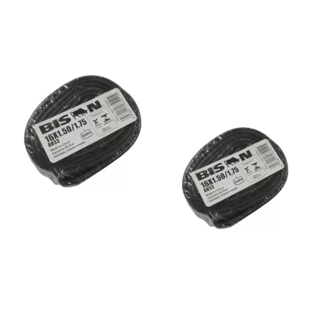PAR CAMARA 26 X 1.95 / 2.125 Balão SCHRADER Bico Grosso A/V 33MM - (2 Unid BISON)