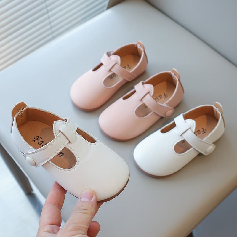 Meninas sapatos de couro 2024 primavera outono novo estilo sapatos infantis meninas princesa sapatos de sola macia Anti-