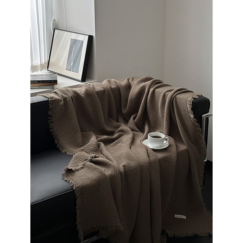 Puro algodão gaze capa cobertor toalha colcha cobertor luz luxo High-End sofá cobertor Nap cobertor ar condicionado B
