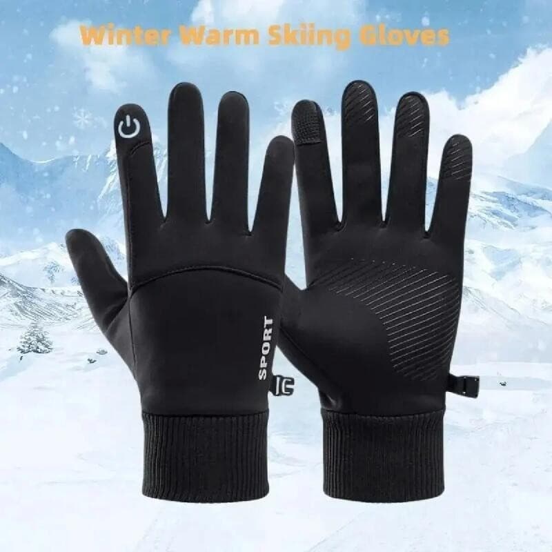 Inverno À Prova Dwaterproof Água Luvas Masculinas De Vento Esportes Pesca Touchscreen Condução Motocicleta Esqui Antider