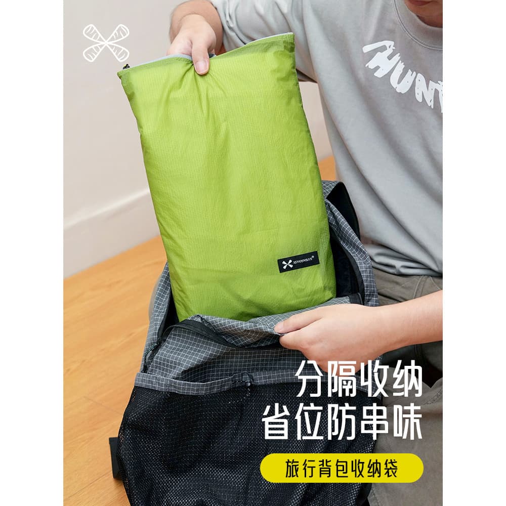 Mochila de viagem saco de armazenamento leve durável bolsa ao ar livre à prova dwaterproof água saco de roupas sujas gra