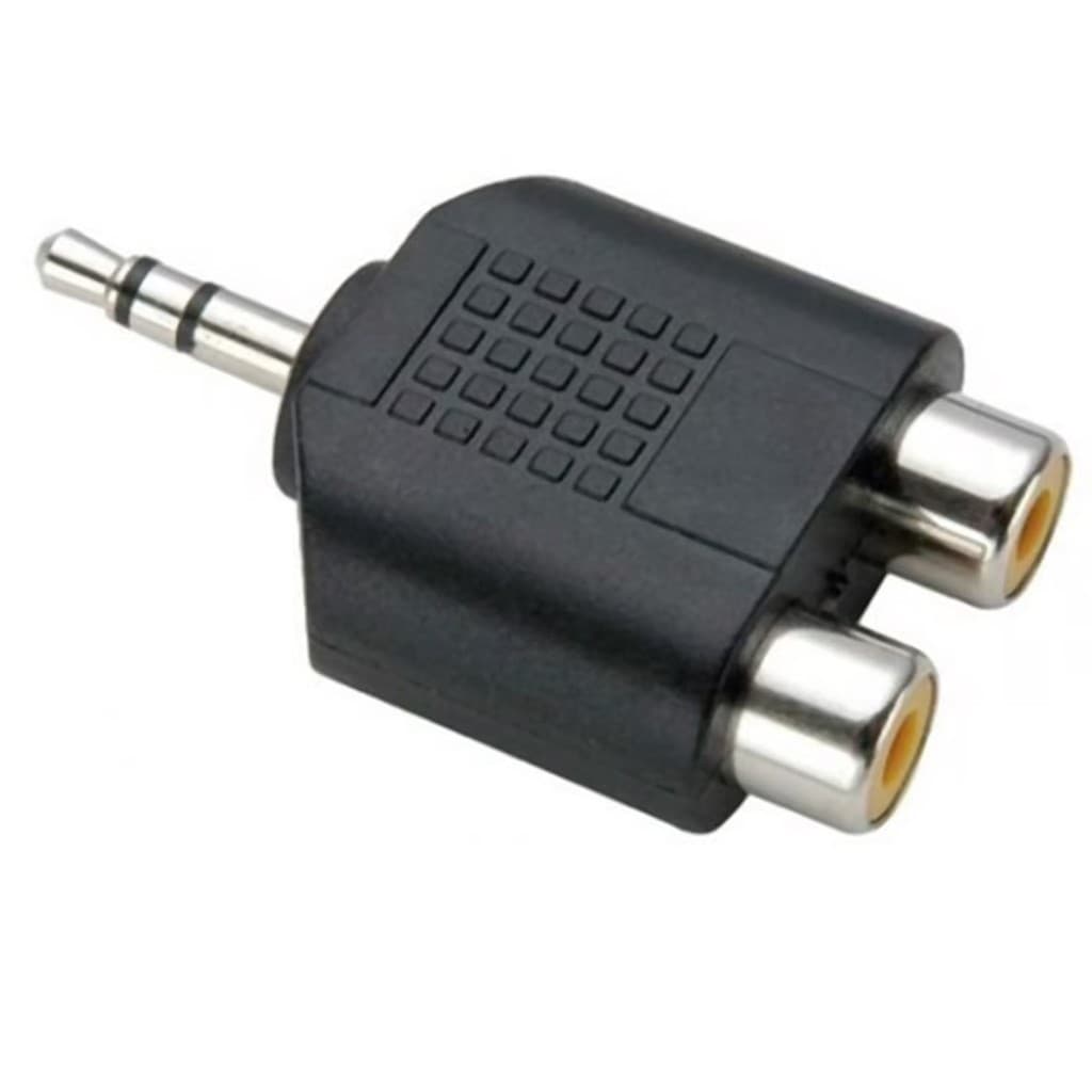 Adaptador Conector P2 Macho x 2 RCA Fêmea Áudio Som