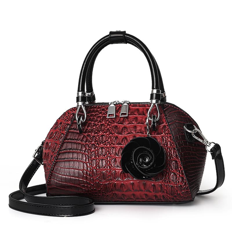 Bolsa feminina 2025 outono inverno novo estilo concha bolsa feminina padrão de crocodilo moda Retro ombro saco do mensag
